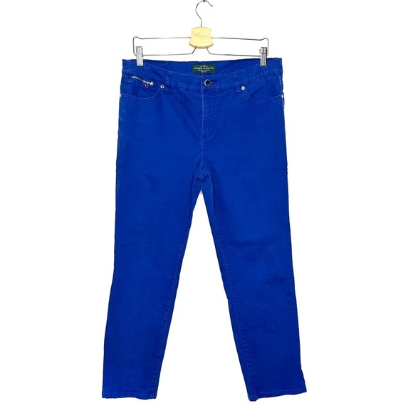 Ralph Lauren | Blue Modern Straight Ankle Jeans Size 14P - Picture 1 of 7